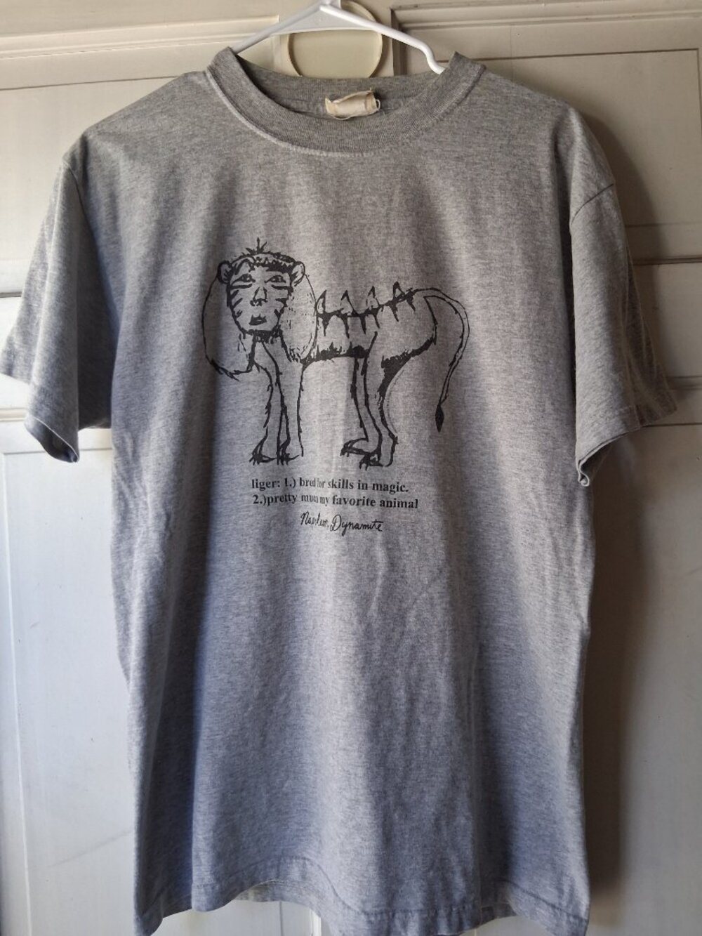 Vintage Napoleon Dynamite Liger Shirt Gray Y2K Movie Promo Graphic Tee - No Size
